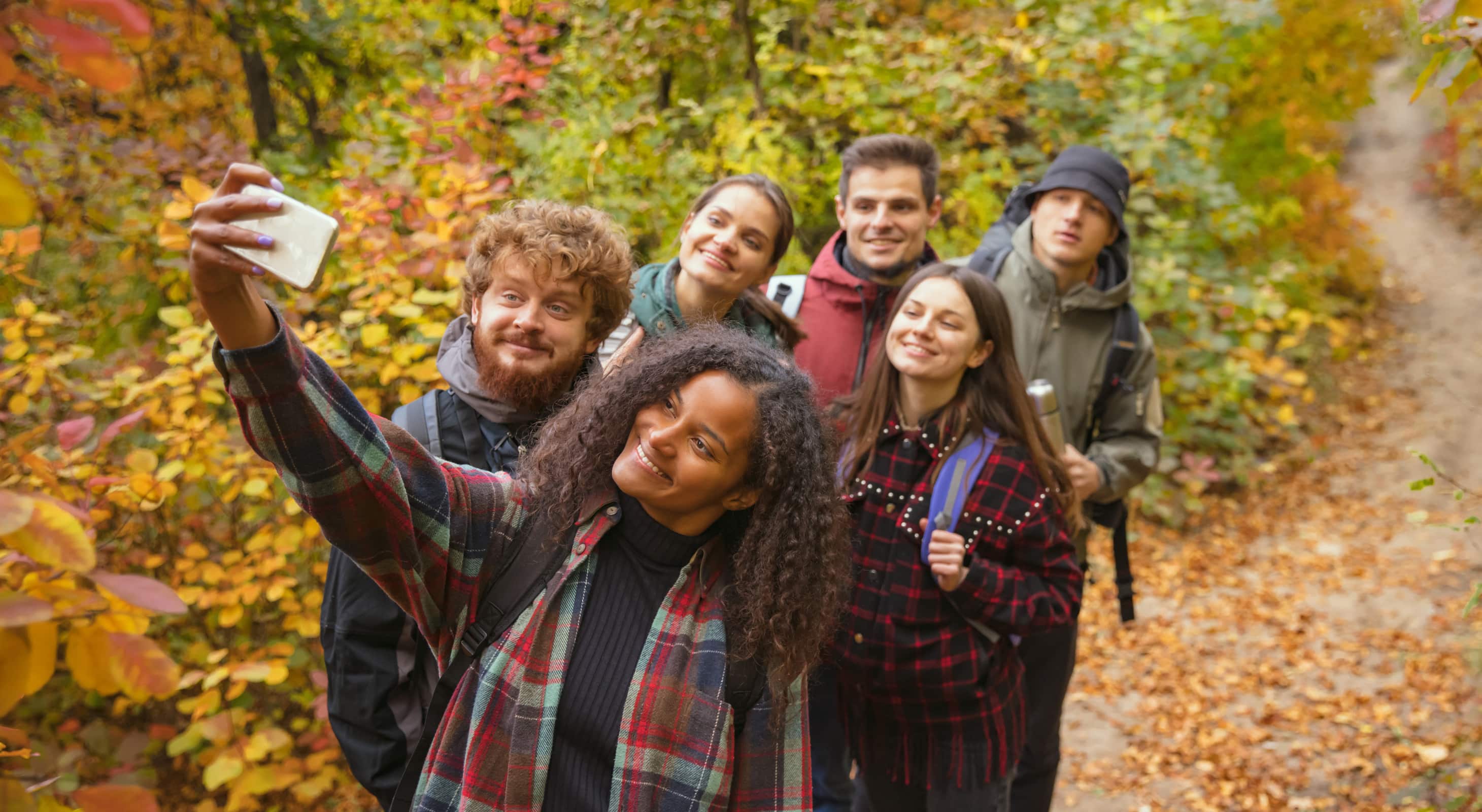 Group on hike in Vermont Green Mountains